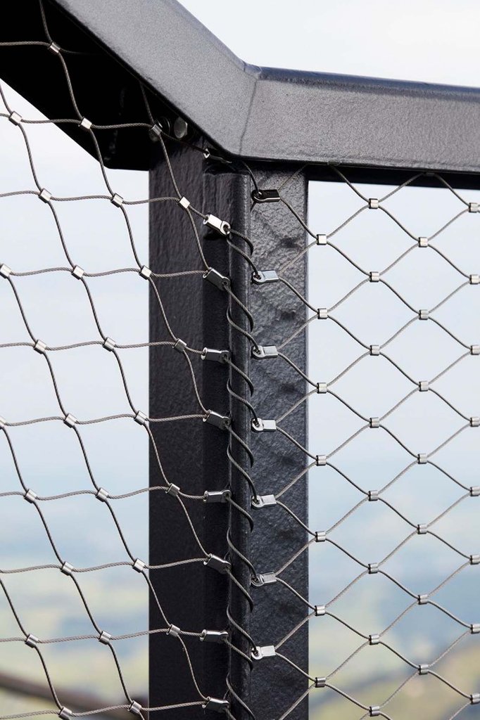 不銹鋼扣壓繩網(鋼套繩網)樓梯扶手防護用不銹鋼繩網